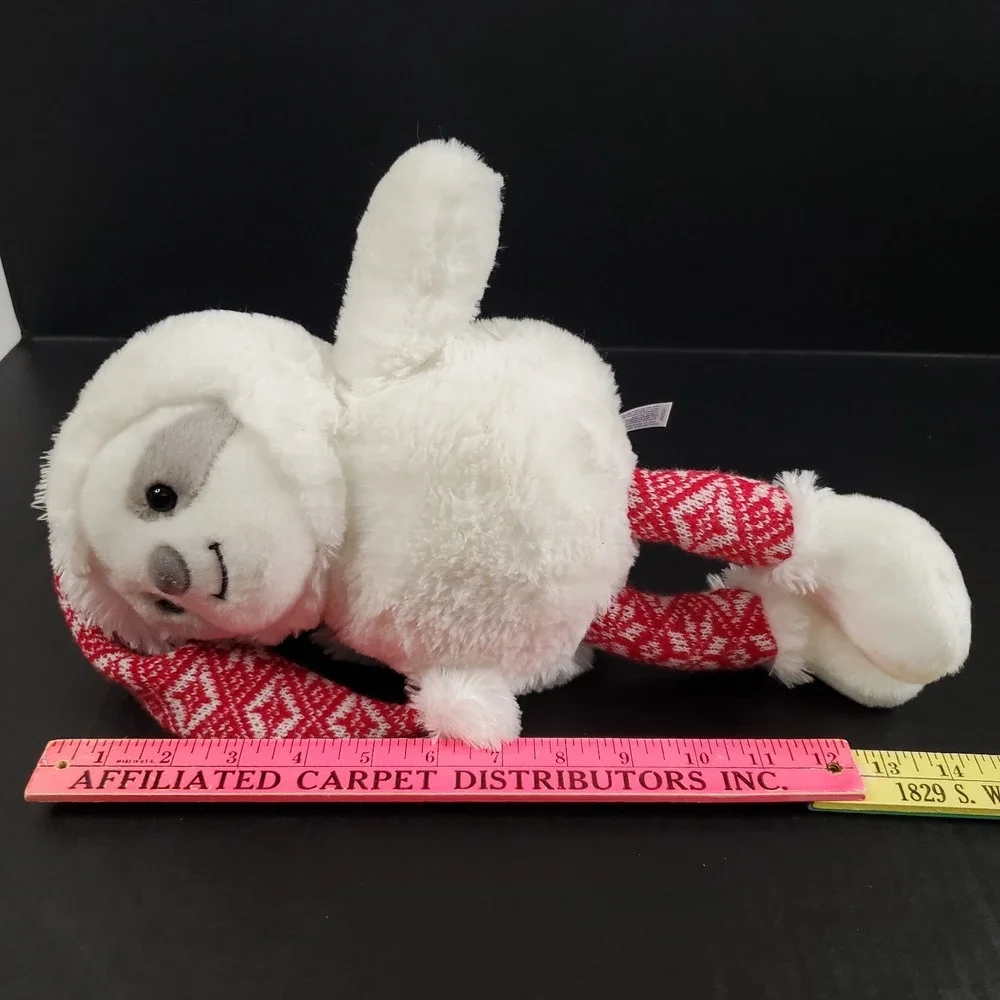 Aurora Snowball White Sloth Holiday Christmas Plush 14